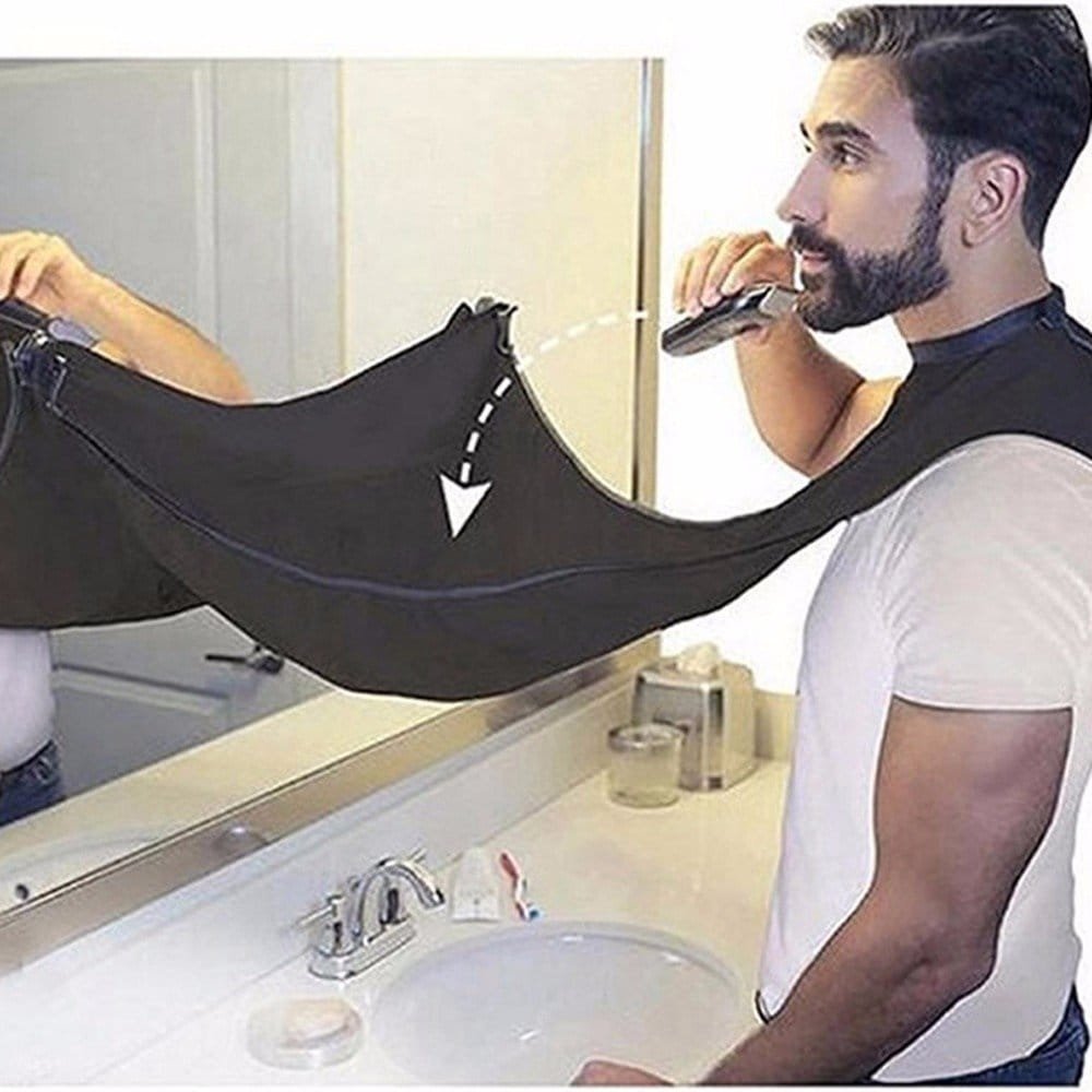 Pongee-Beard-Shave-Apron-Bib-Trimmer-Razor-Holder-Rack-Hair-Shave-Apron-Shaving-Shaver-Holder-Bathroom-20210310-044409.jpg Beard Shave Apron Bib Trimmer Razor Holder - Image 1